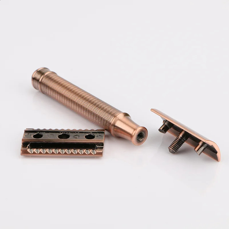 Blade for Men Old-fashioned Bronze Metal Classic Safty Double-sided Manual Razor 241230