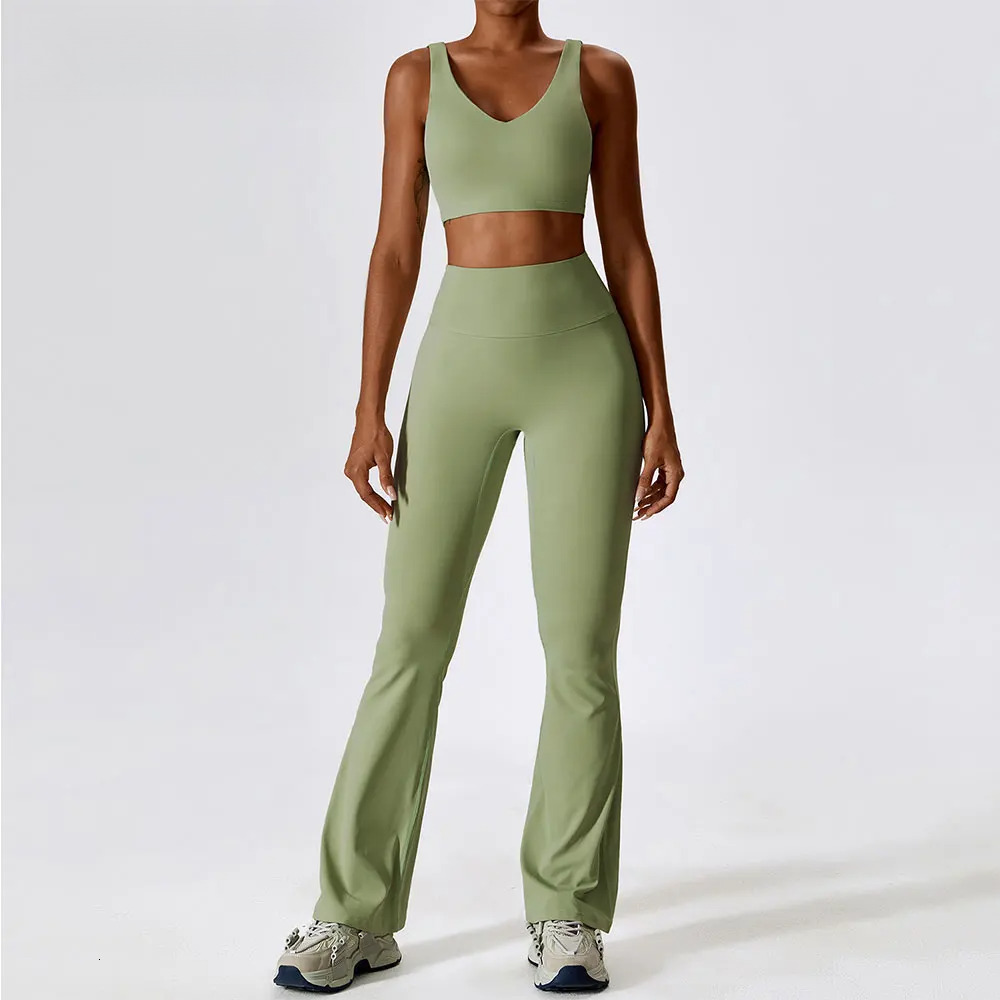 2 Pieces Women Tracksuit Yoga Set Workout Sportswear Gym Clothing Fiess Long Sleeve Crop Top High Waist Leggings Sports Suits