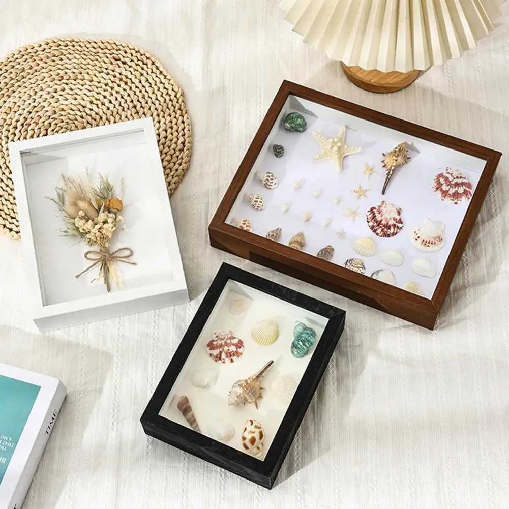 Frames Creative Hollow Dried Flower Plant Photo Handmade DIY 3D Image Frame Deep Large Shadow Display Box CL241231 H260306