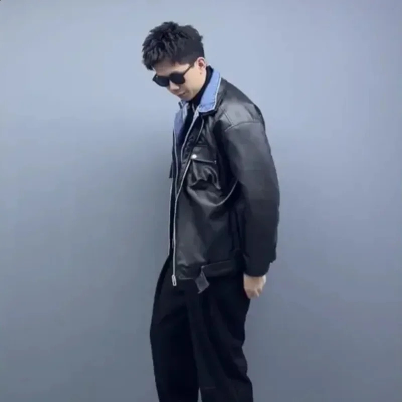 Man Coat Leather In Spring Autumn Jacket for Men Harajuku Joker Clothes Offer Casual Trendy Korean Reviews Many Deals 241230