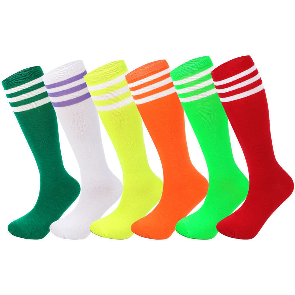 Japanese Three Bar Mid Calf Tube Knee Cosplay Performance Dance Socks, Women's Solid Color JK Socks