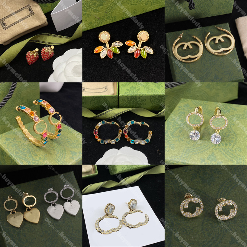 Designer Golden Colored Earrings For Women Stud Earings Letter Pearl Designer Jewelry Woman Luxury Earrings Gold Color Danglers With Box