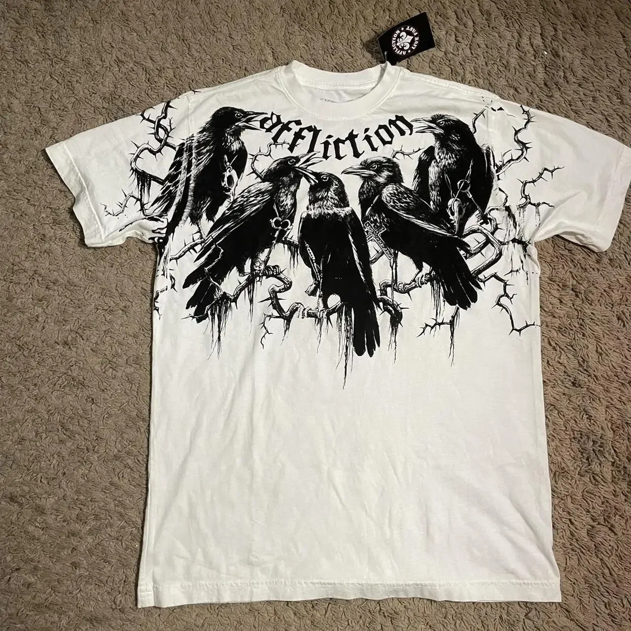 1990s Old Angel Tshirt Retro Punk Hip Hop Graphic Printing Oversized T shirt Mens Round Neck Cotton Short Sleeve Shirt 241231