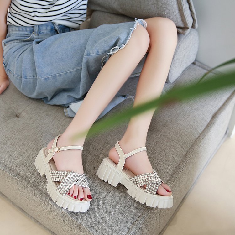 Ddmywed Strap High-Heeled Sandals Summer New Cross Thick Sole Fairy Style Bow Roman Shoes For Women Chinese Brand Shoes F1231-25 ddmythur