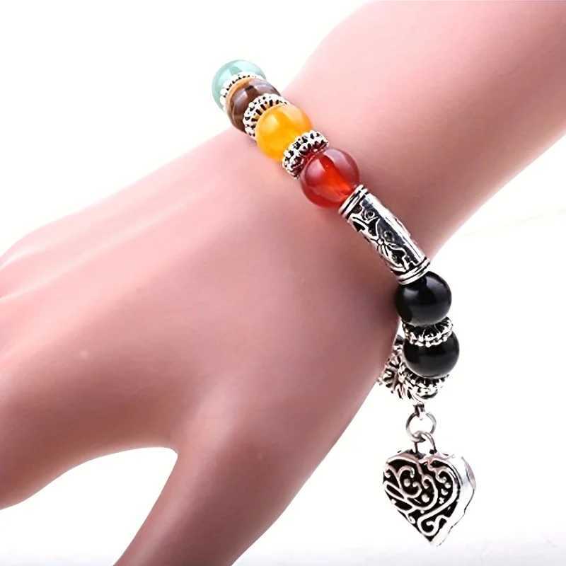 1 piece/7 Chakra Bracelet Pendant Stone Bead Bracelet Constant Bead Bracelet Womens Jewelry Gift W241231
