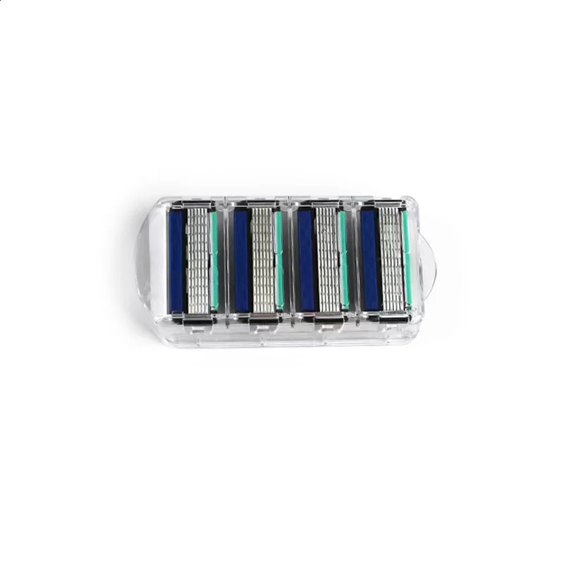Men Manual Care Metal Golden Handle 6-layer Stainless Steel Safty Shaving Razor Blade Suit For F5 241230