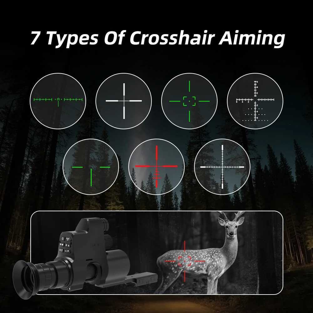 New Arrival Night vision thermal rifle with 3-level infrared and cross axis 4X zoom high-definition video camera used for hunting T241231
