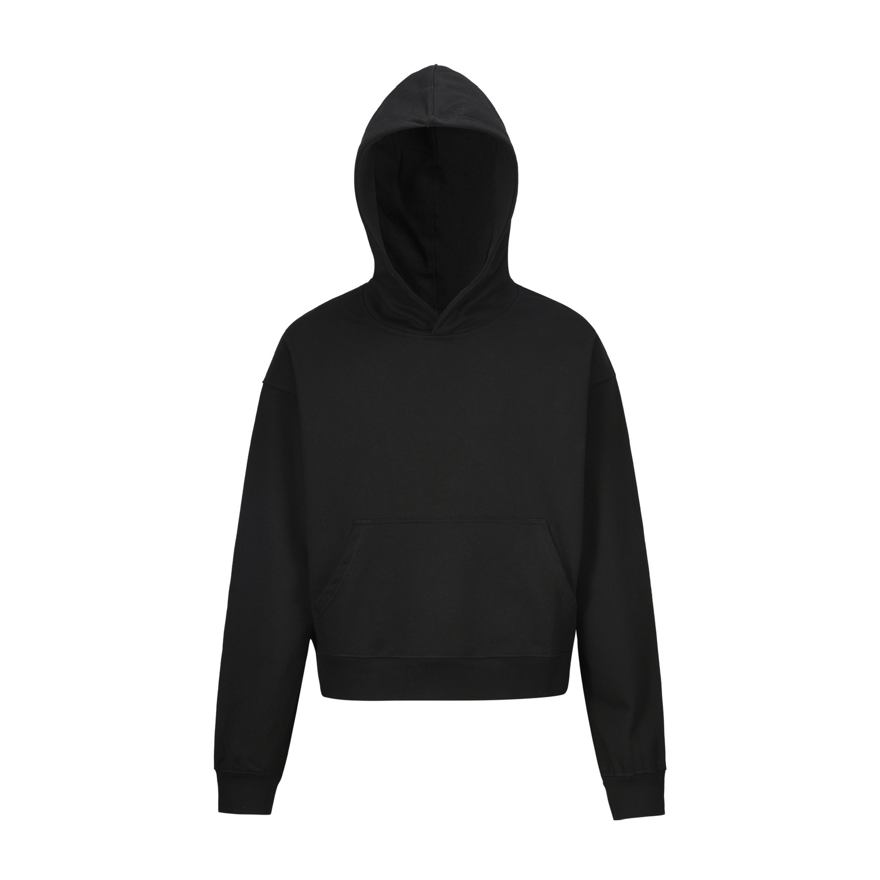 M8216 2024 trendy neutral design solid color men's pullover hooded sweatshirt