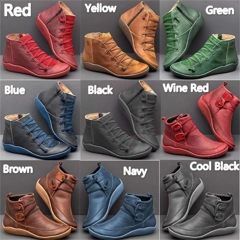Autumn And Winter shoes Boots Fat British Wind Retro Boots High Quality PU Waterproof Warm Womens Booties Mujer Botas 358 241231