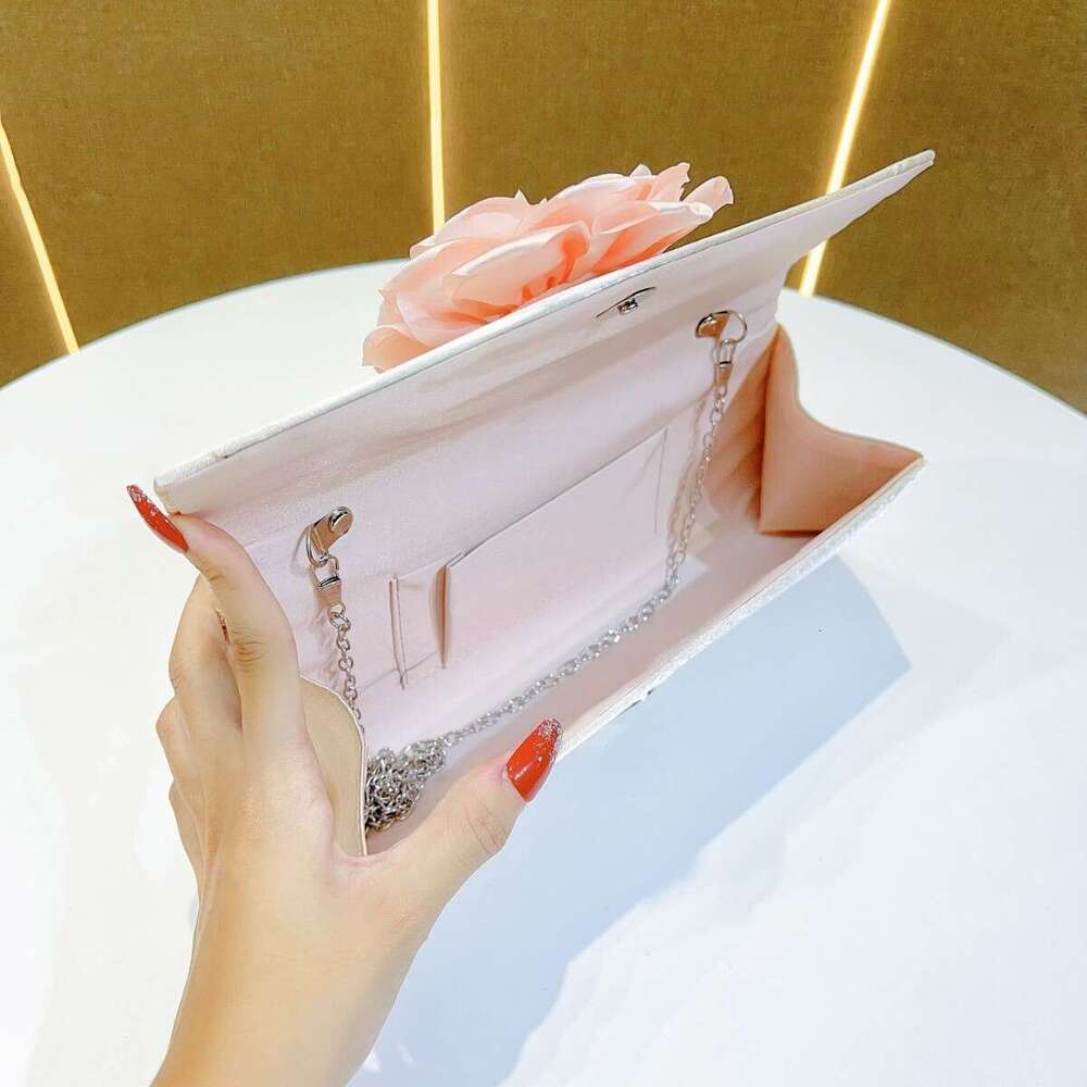 New In Stock Pleated Dress Dinner, Hand-Held With Ral , Crossbody Bag For Banquet