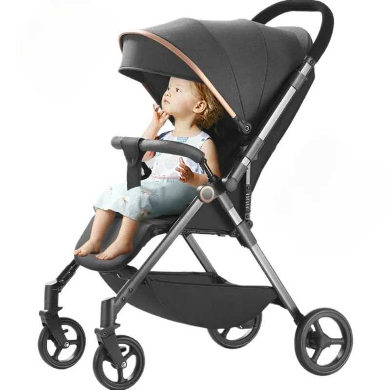 Lightweight Four-wheel Baby Stroller Two-way Portable Travel Baby Stroller Childrens Car for 0-3 Years Old Baby CarriageXJ241231
