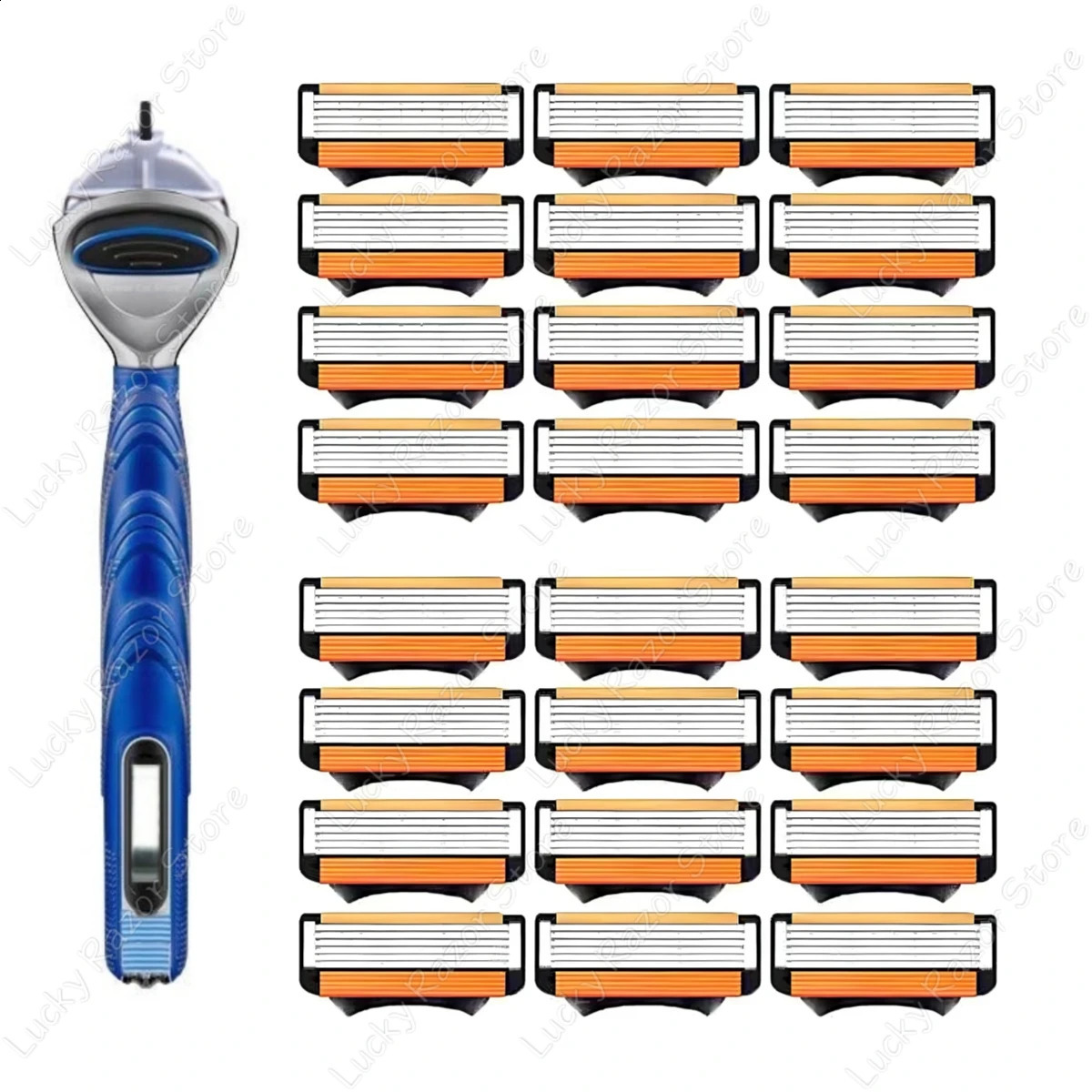 fusion Shaver Cyclic replaceable Razor Blade 5 Layers Safety Manual Shaving Head Replacement Professional Shaver Blades 241230