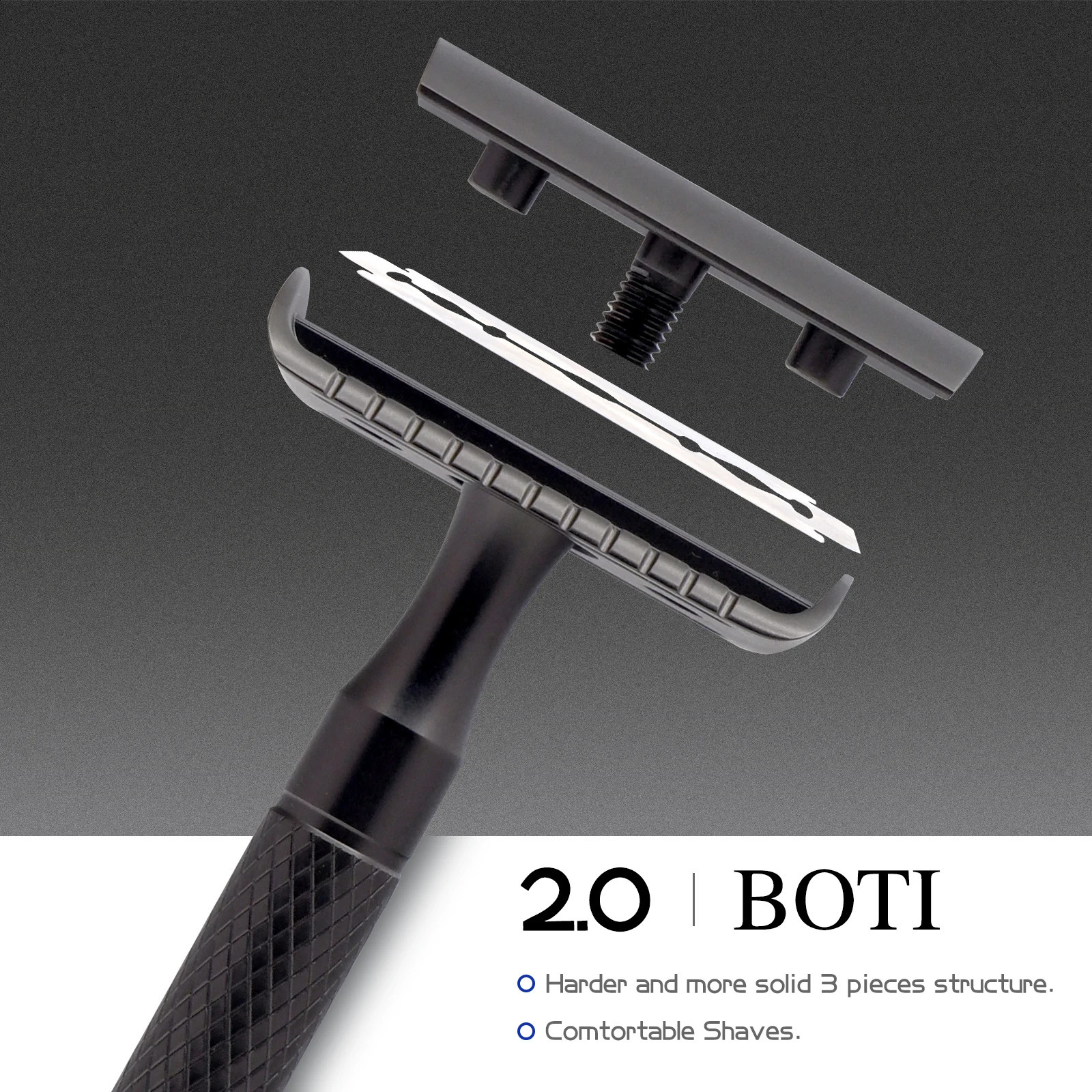 Boti Razor Classic Double Edge Safety Razor for Mens Shaving Womens Hair Removal 5 Shaving Blades Manual Shaver 241230