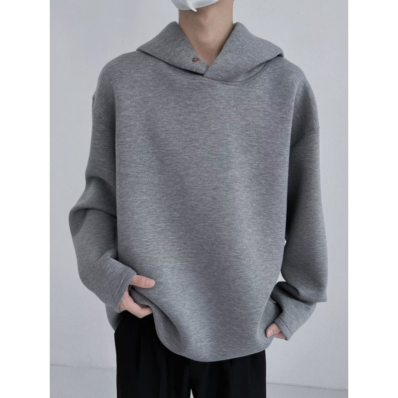 Autumn American high weight composite space cotton hoodie hooded unisex jacket top for men 2024
