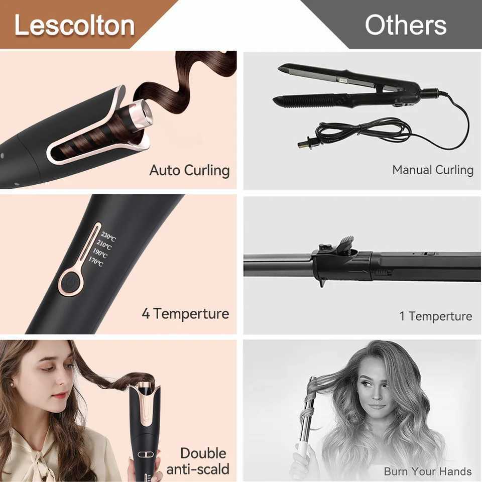 Automatic Rotating Ceramic Curler Automatic Curling Iron Styling Tool Hair Iron Curling Rod Air Rotating Curler W241231
