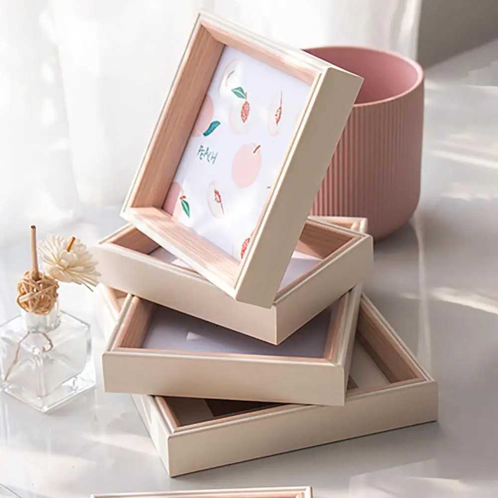 Nordic Wooden Frames Square Holder Picture Display Stand Frame Pictures Photo Decor for Living Room CL241231 H260306