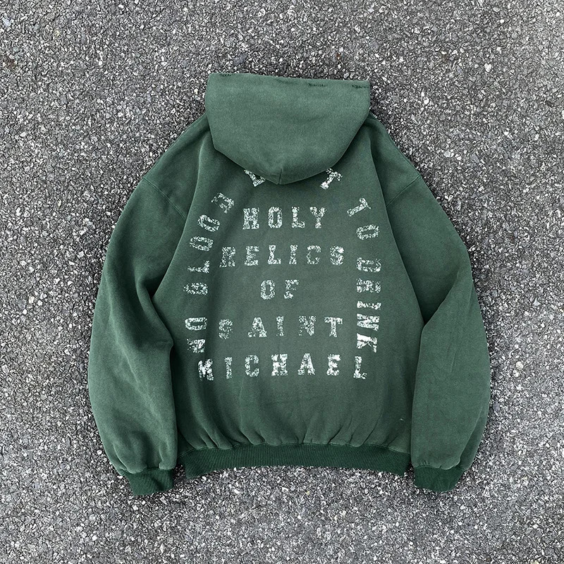 Cotton Fashion 2025 Y2K High Quality SAINT Hoodies All-match Casual Mens And Womens Keep Warm Pullover Sweatshirts 241230