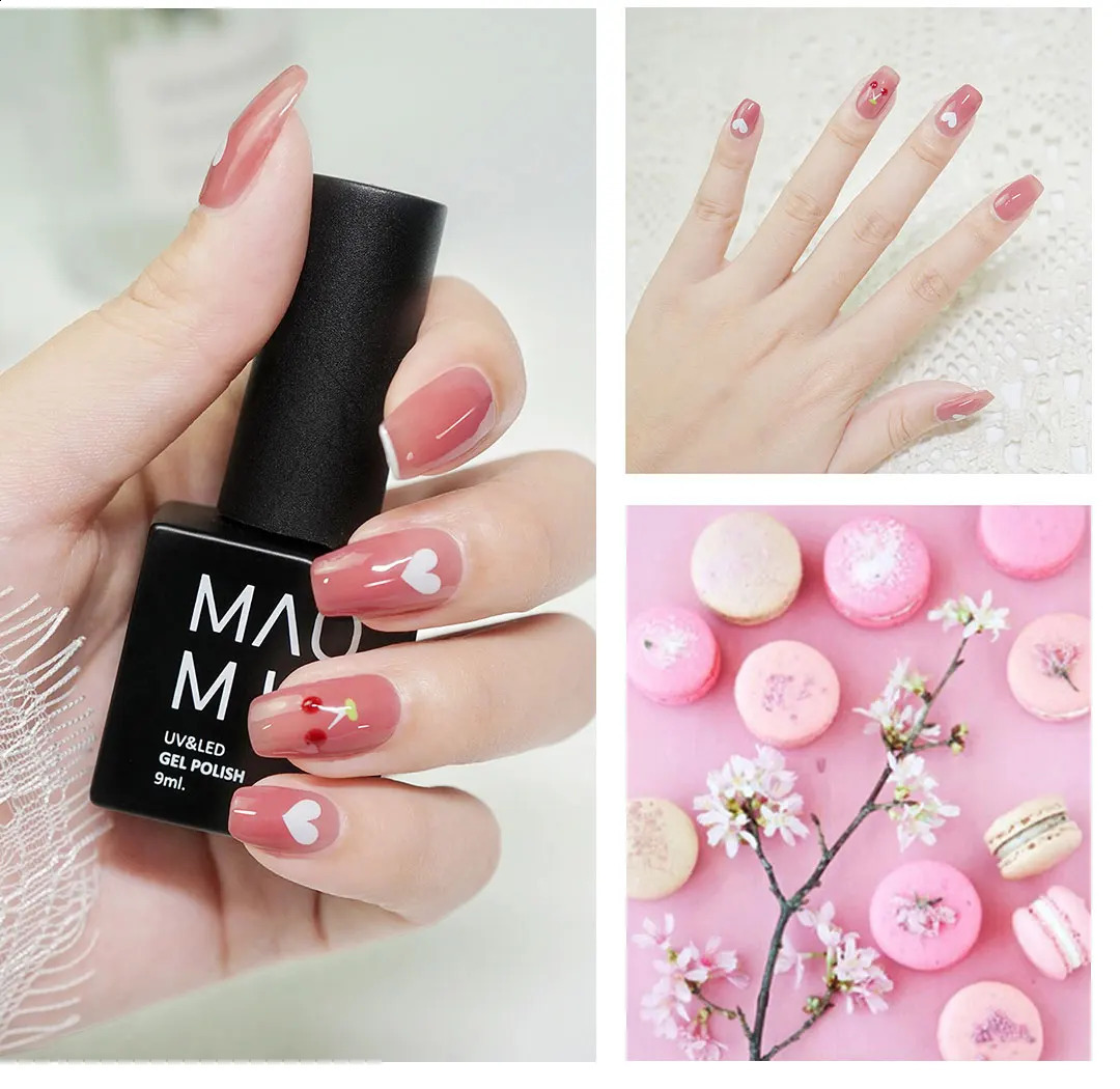 Gel Nail Polish Set Kit 8Pcs Korea Transparent Jell Semi Permanent Gel Varnish Nails Art Soak Off Uv Led Nails DIY Accesorios 241230