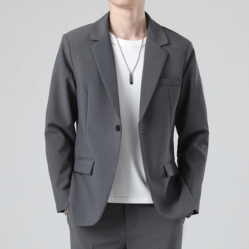 L12311Wedding dress slim fit business casual formal wear British style plaid suit for men