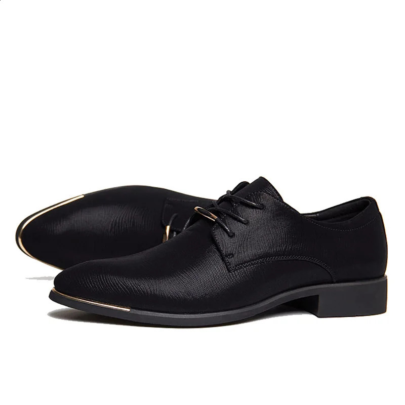 Business Men Leather Shoes Fashion Formal Dress Shoes Men Breathable Pointed Toe Office Wedding Shoes Flats chaussure homme 241231
