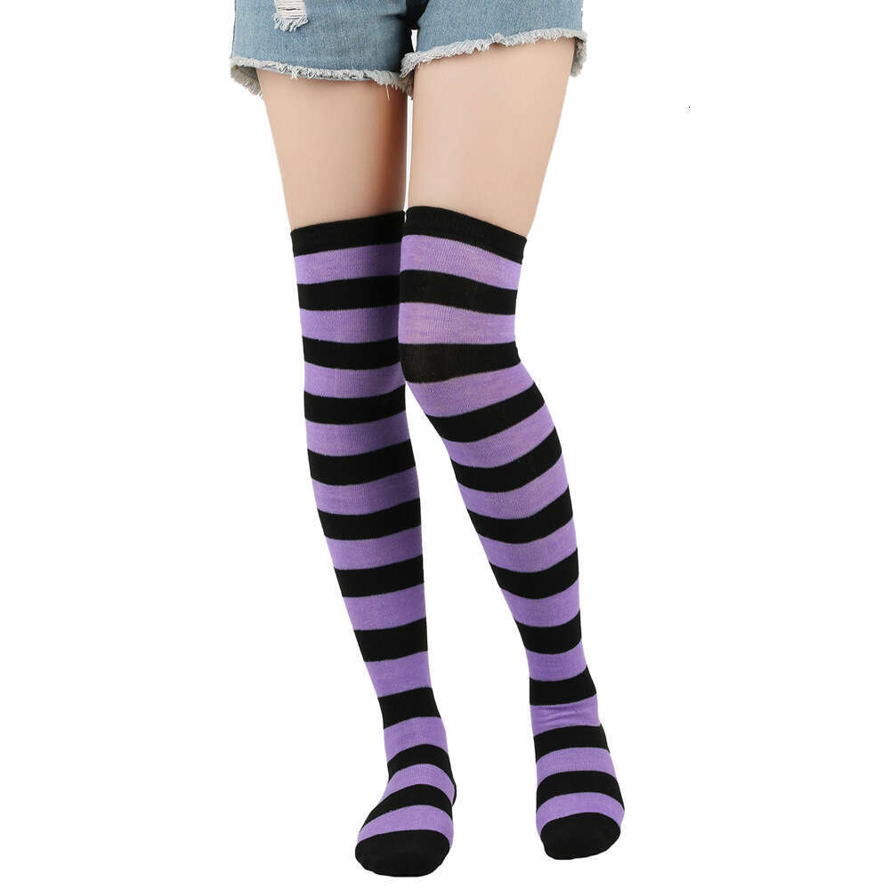 Striped Stockings For Women, Japanese Knee Thigh Socks, Cosplay, Anime, Party, Women's Socks