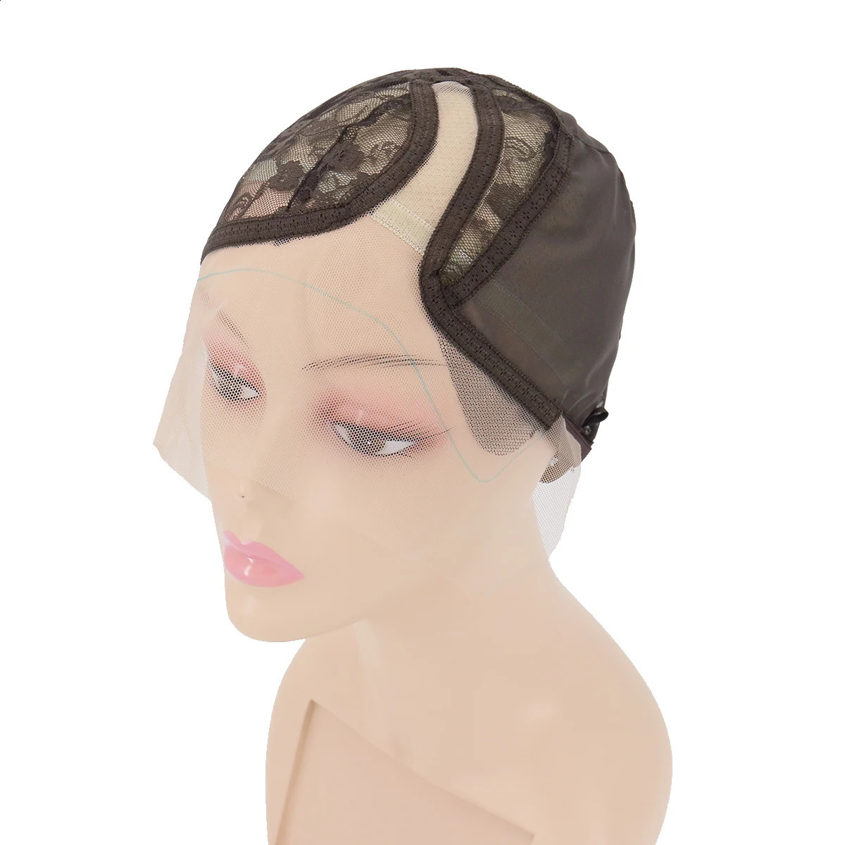 3Pcs/Pack S part Lace Weaving Cap For Making Wigs Stretch Elastic Wig Caps Bonnet Perruque For Big Head with Adjustable Straps 241230