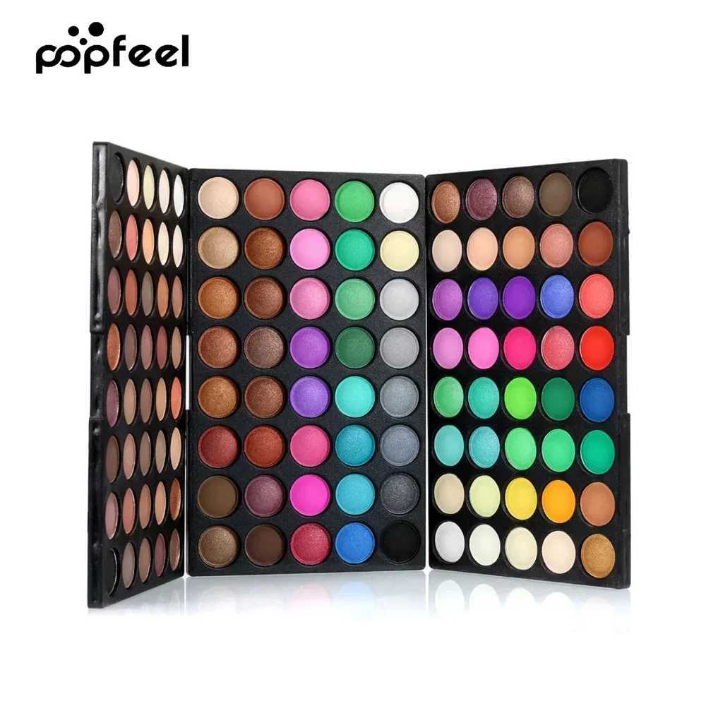 POPFEEL brand 120 color flash eye shadow palette matte eye shadow tray shimmer nude makeup palette set cosmetics set W241230