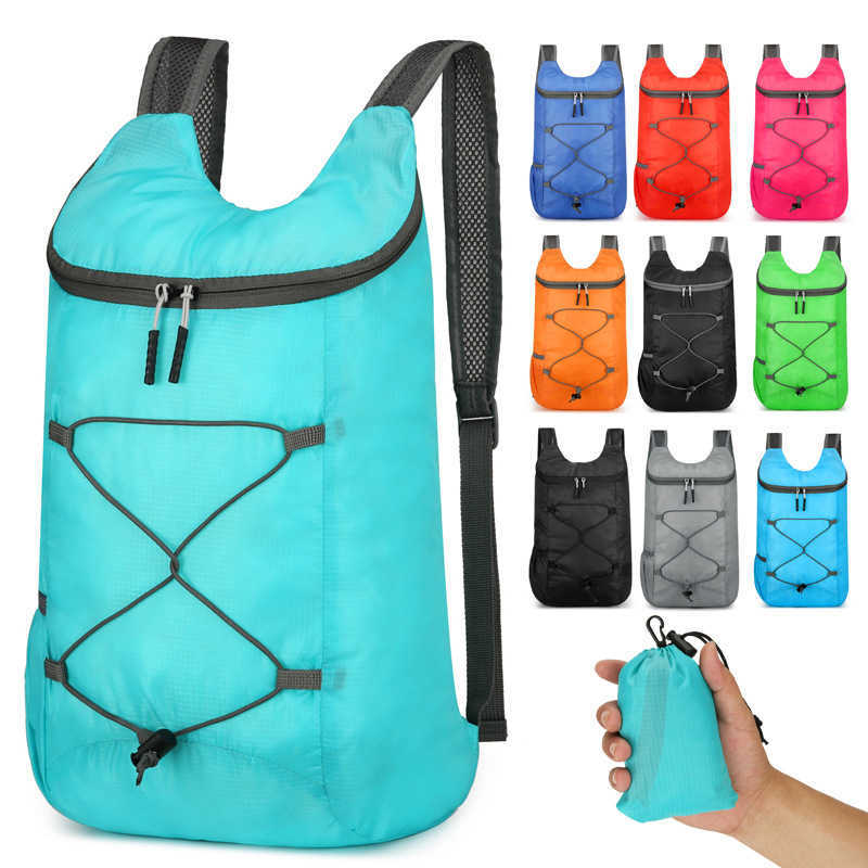 Skin Bag Travel Bags Backpack Mens and WoMens Ultra Light Sports Bag Portable Outside the Household Foldable Backpack Printed 240920