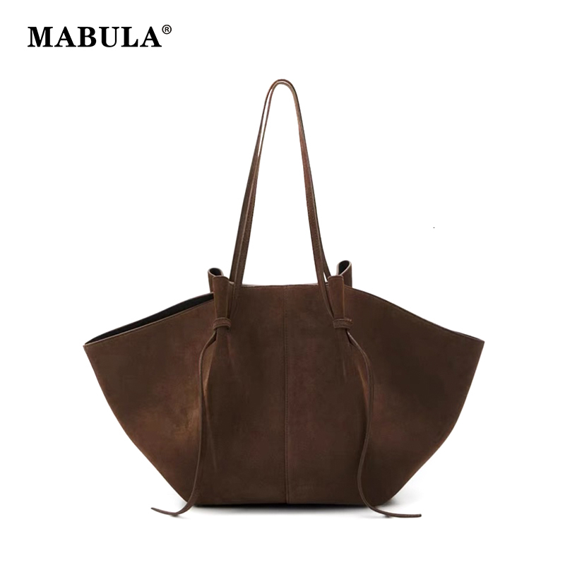 MABULA Suede Large Capacity Underarm Shoulder Purse Trendy Brand Design High Quality Women's Fashion Simple Tote Handbag
