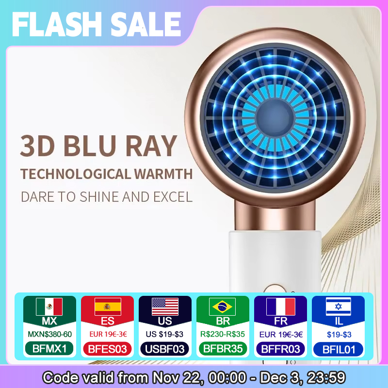 Hair Dryer, High-Speed Electric Turbine Airw, Low Noise, Constant Temperature And Quick Drying, Suitable For Home Salons.