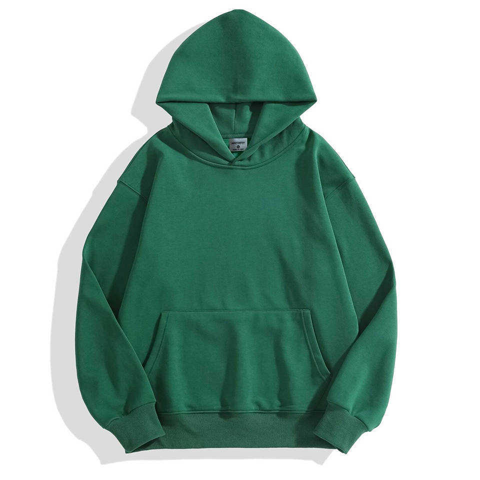 480gsm Heavy Weight Cotton Plus Velvet Hooded Sweater Men Thickened Tight Polar Fleece Pullover Hoodie Women Sweatshirt T241231