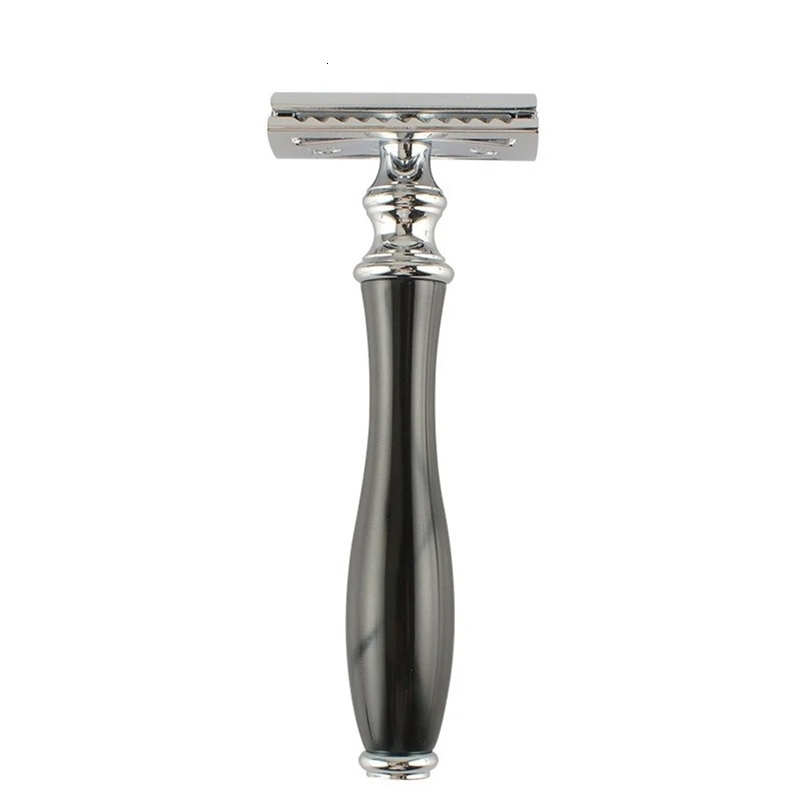 Metal Manual Shaving Shaver Stainless Steelblack resin handle Safety razor set Double sides shaving razor 241230