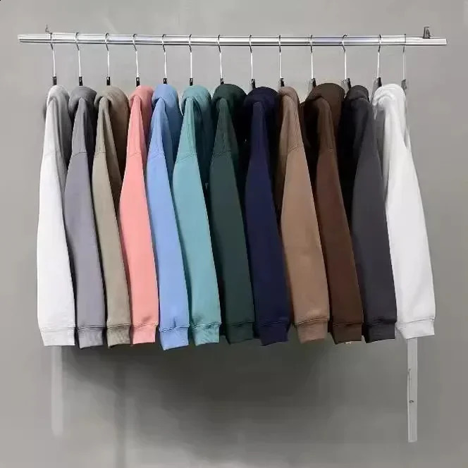 High Street Autumn and Winter Fleece 350G Double Head Zipper Cardigan Loose Trend Hooded Sweater Hoodies 241230