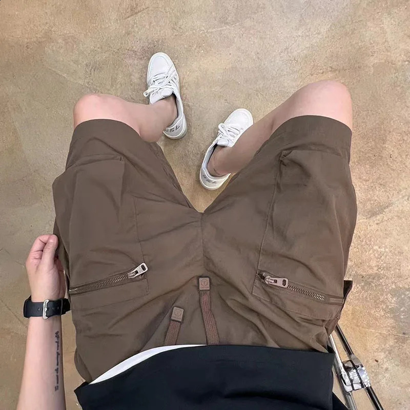 Mens summer casual shorts mens lightweight cargo shorts multi pocket quick drying outdoor hiking covered mens shorts 241230