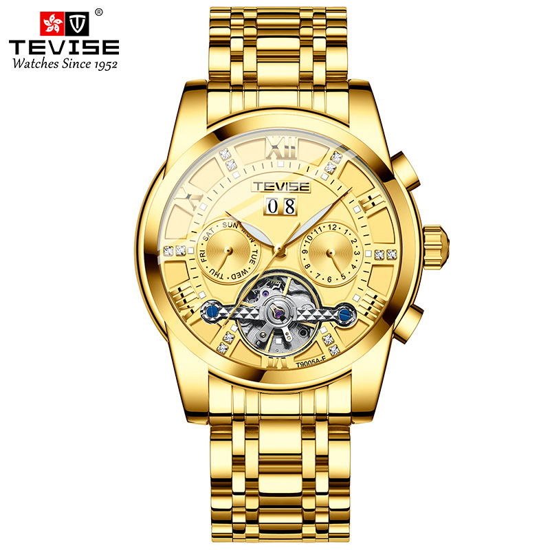 TEVISE Automatic Mechanical Watchs Mens Watch Fashionable Mechanical Watch with Multiple Functions and Waterproof T017
