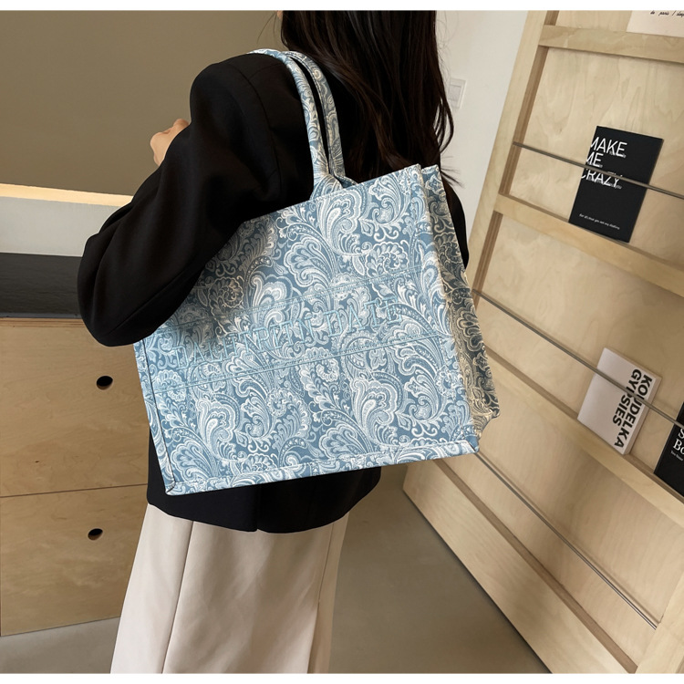 Free shipping designer bag Shoulder Bags Fashionable Small large capacity new single Stitched bag tote bag off Blue White Pink discount
