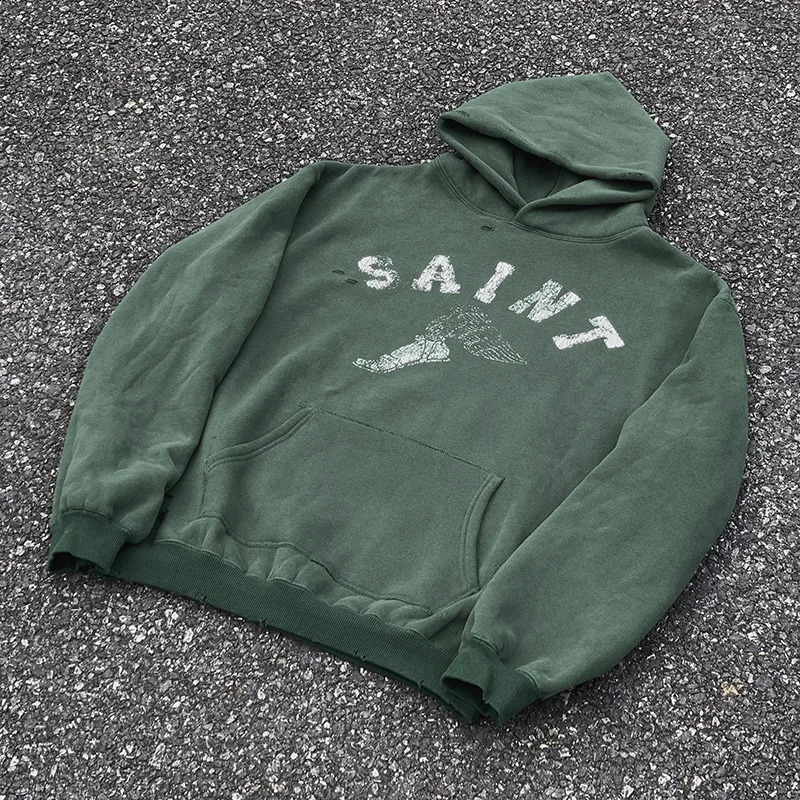 Cotton Fashion 2025 Y2K High Quality SAINT Hoodies All-match Casual Mens And Womens Keep Warm Pullover Sweatshirts 241230