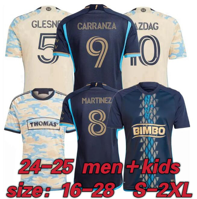 2023 2024 2025 PhIla DelphIa Soccer Jerseys Uhre GAZdAG GLEsNES Carranza BEDOYA SULLIVAN Mbaizo Union 23 24 25 football men kids shirt