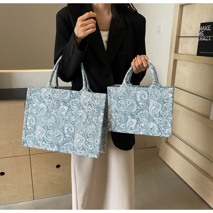 Free shipping designer bag Shoulder Bags Fashionable Small large capacity new single Stitched bag tote bag off Blue White Pink discount