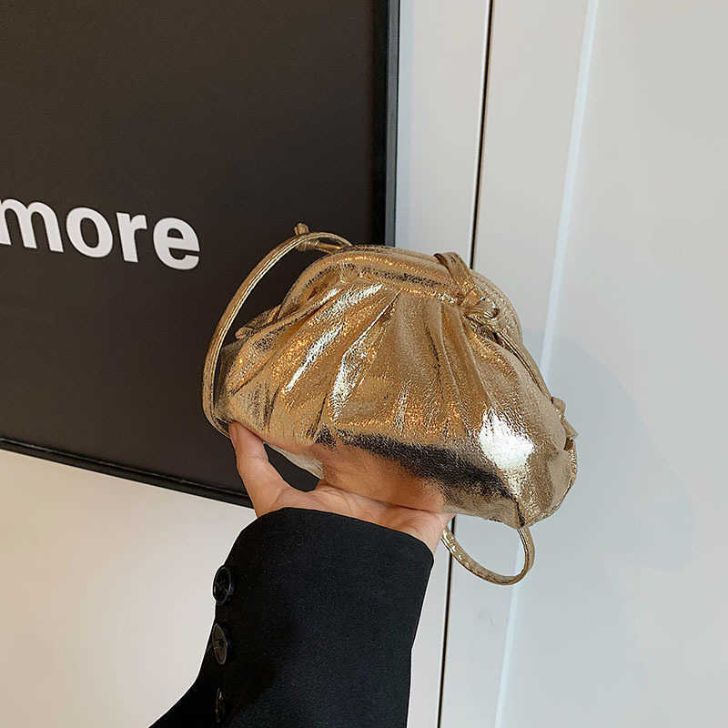 Wrinkled and stylish candy colored drawstring 2024 summer fashion simple solid color single shoulder crossbody women's bag 241231