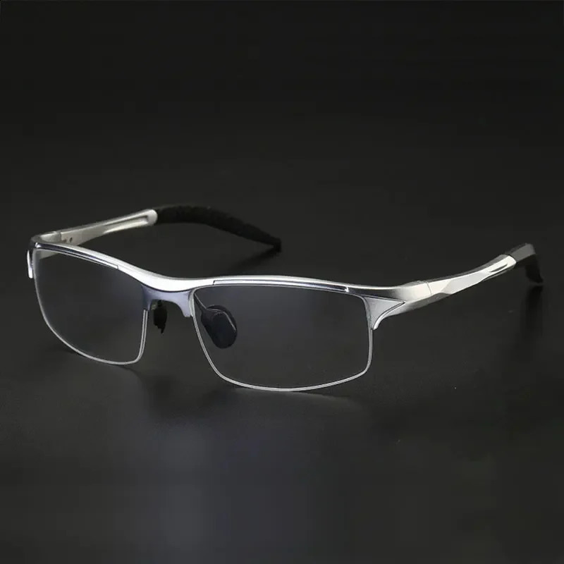 8177 Optical Eyeglasses Frame for Men Eyewear Prescription Glasses Half Rim Man Spectacles Alloy Frame Eyeglasses 241230