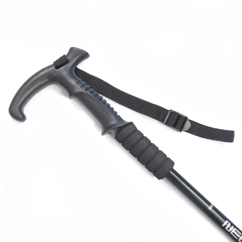 Outdoor Aluminum telescopic hiking trekking poles lightweight adjustable 3 section camping walking stick