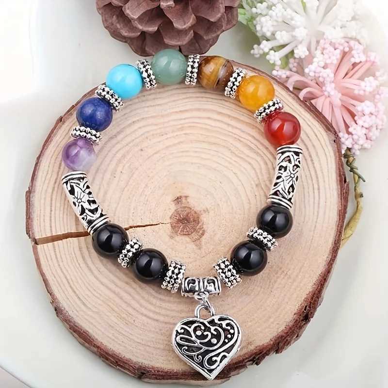 1 piece/7 Chakra Bracelet Pendant Stone Bead Bracelet Constant Bead Bracelet Womens Jewelry Gift W241231