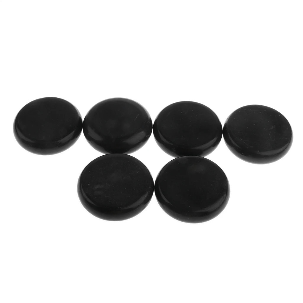 6 Pcs Massage Stones Massage Lava Natural Stone Set Spa Rock Basalt Stone for Relaxation and Body SPA 6 x 6cm 241230