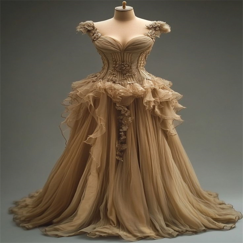 Mystical 1860s Victorian Prom Dress Champagne Medieval Renaissance Bustle Evening Gown Lace Elf Rococo Birthday Party Custom Formal Occasion Robe De M