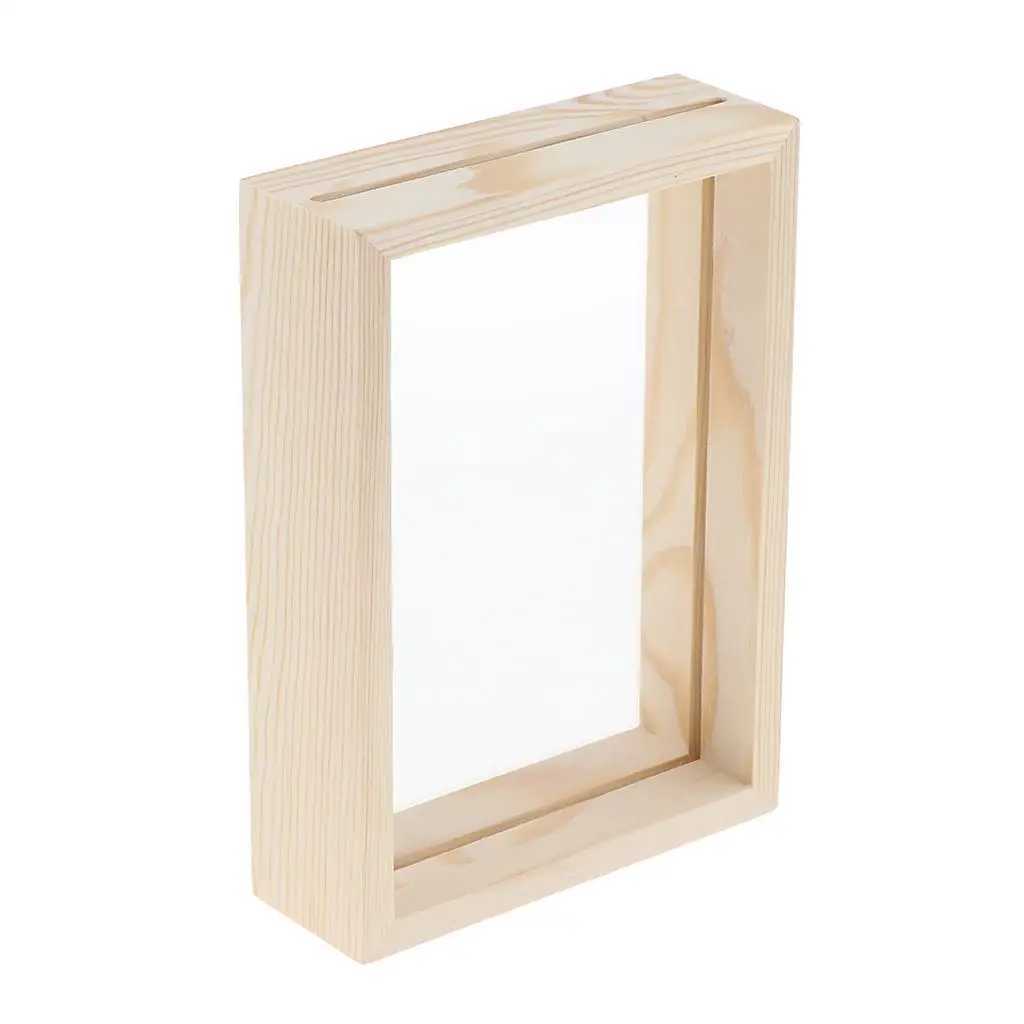 Frames Transparent made of double-sided glass DIY photo poster home living room magnet and wooden picture frame CL241231 H260306