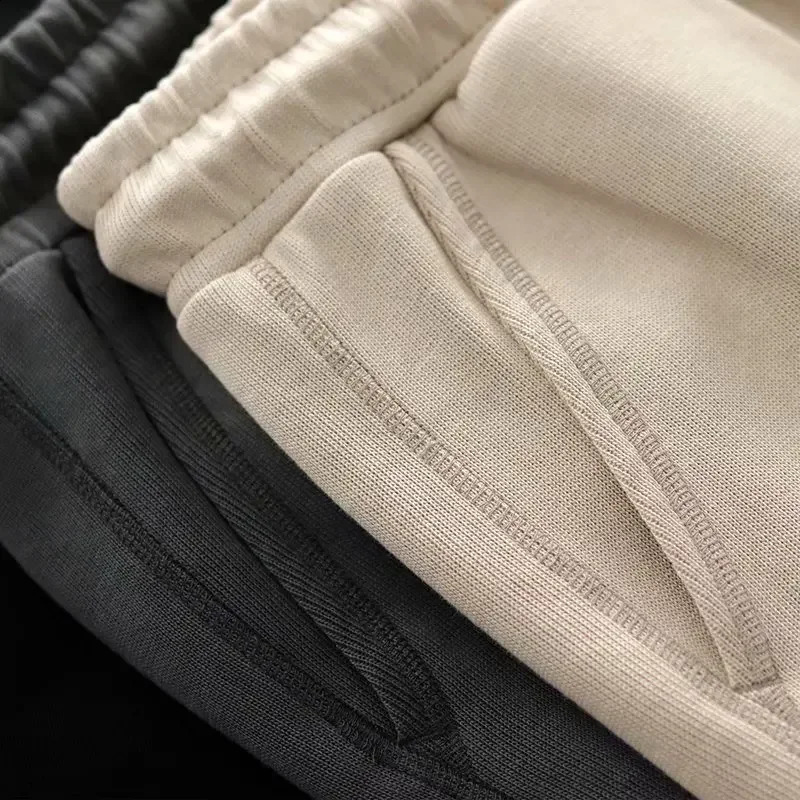 Knitted mens cargo shorts Japanese cotton elastic waist shorts summer breathable sports jogging shorts mens sweater shorts 241230