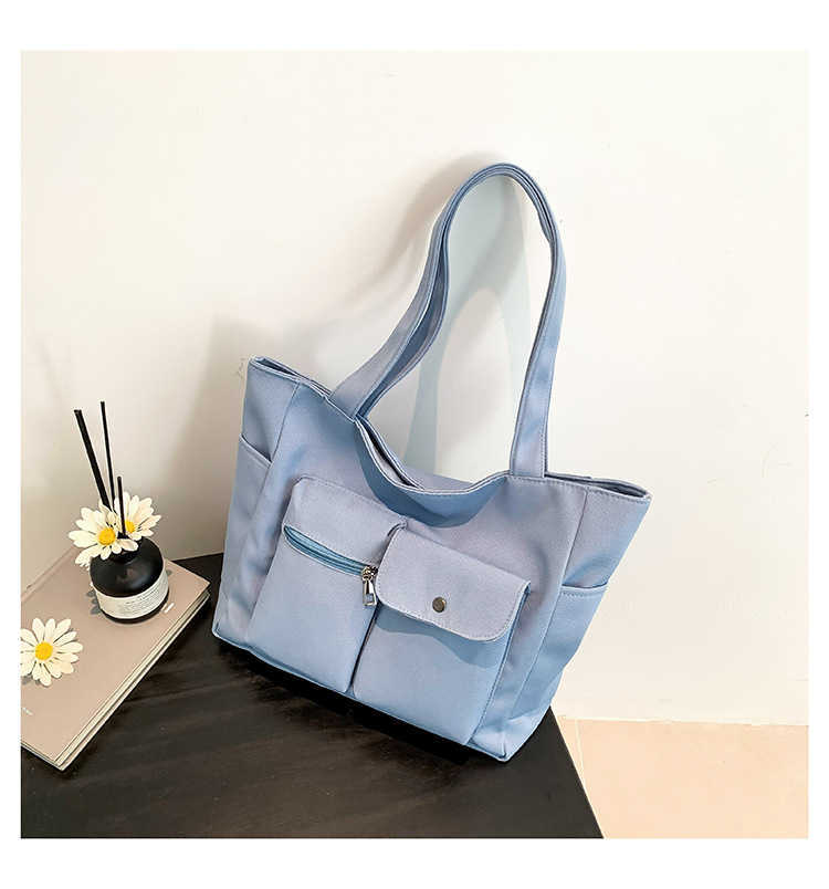 2024 New Handheld Tote Bag for Women, Large Capacity for Work and Commuting, High Grade, Student Ultra Light Handheld, Single Shoulder Big Bag 241231