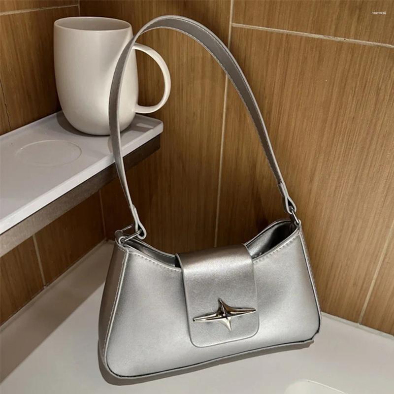 Totes Womens Vintage PU Leather Shoulder Bags 2024 Zipper & Hasp Y2K Small Purse Female Handbags Ladies Underarm