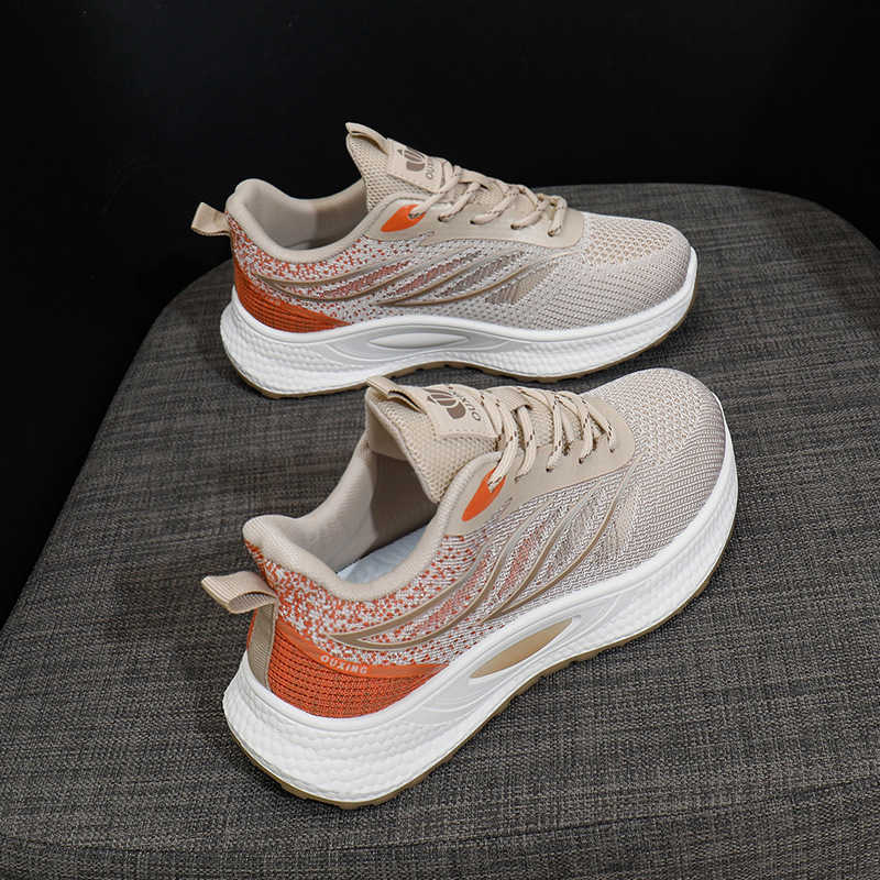 Spring New Korean Breathable Flyknit Womens Shoes Instagram Trendy Student Running Sports Shoes Womens Casual Shoes